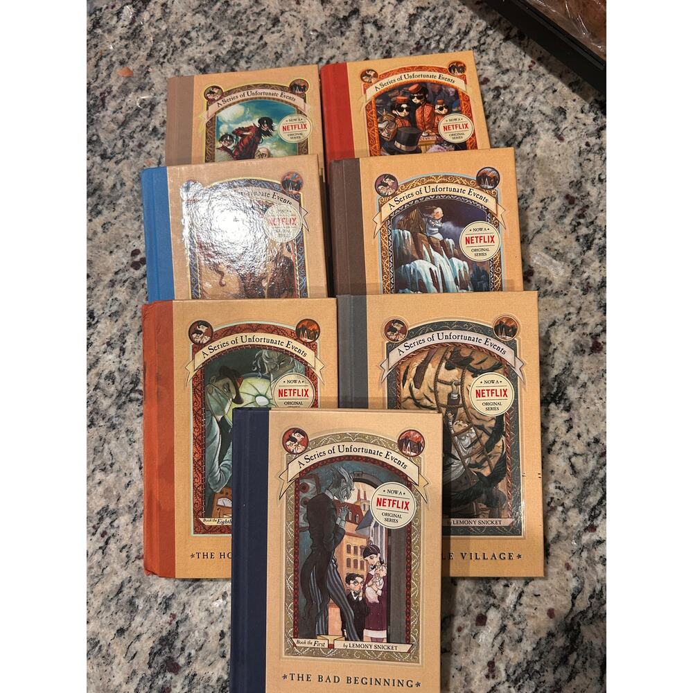 A Series of Unfortunate Events‎ Hardcover Lot 8 Books Lemony Snicket Netflix